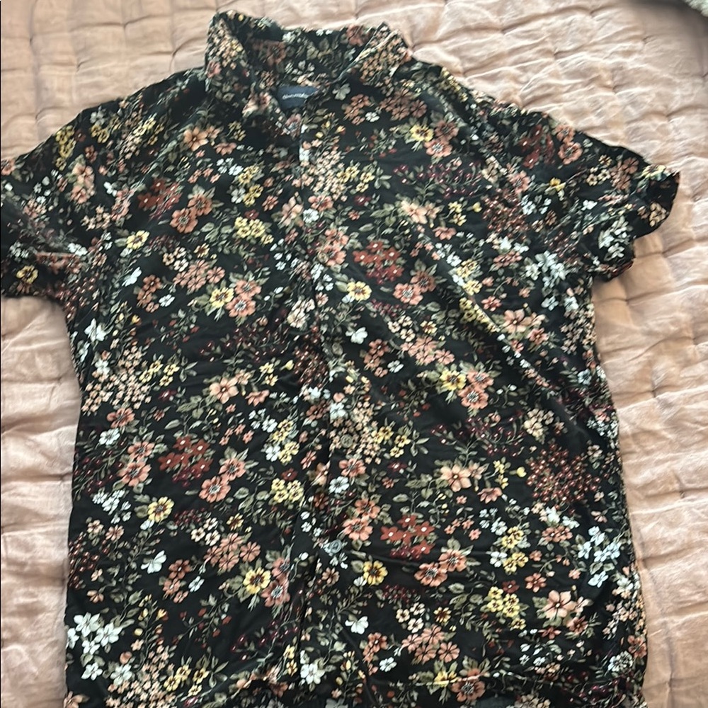 Floral Black Shirt for Men